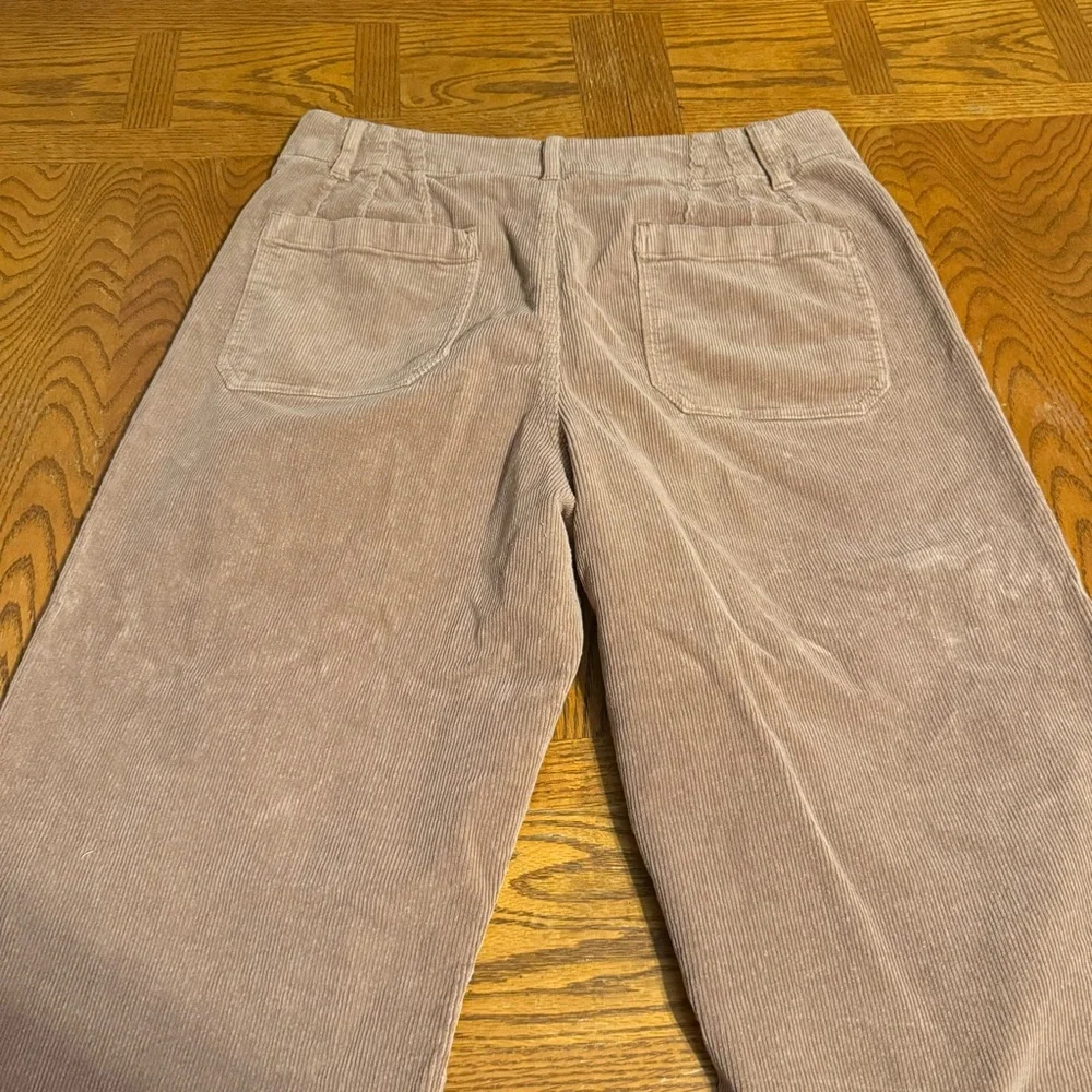 Quince Corduroy Wide-Leg Crop Pants in Light Brown Sz 14 Elevated Basics - Picture 10 of 14